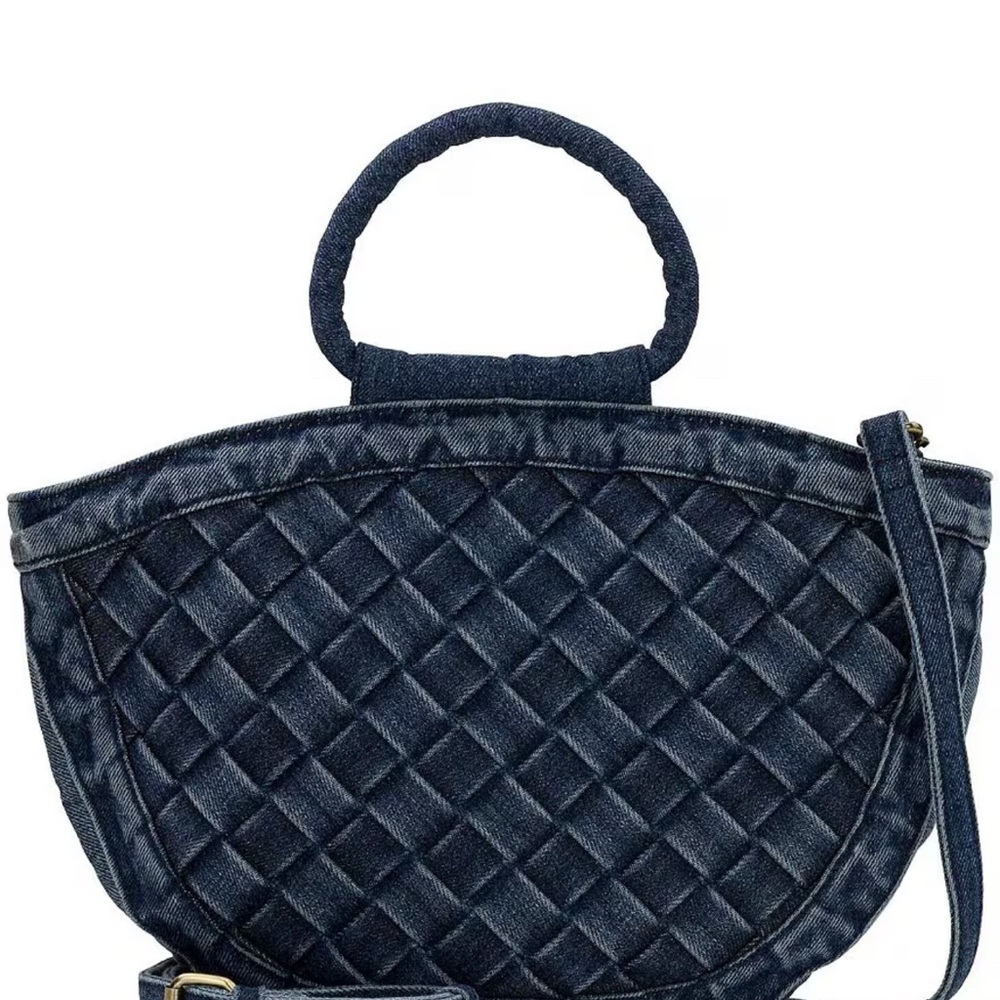 Patricia Nash Blue Denim Quilted Shoulder/Crossbody Bag NWT